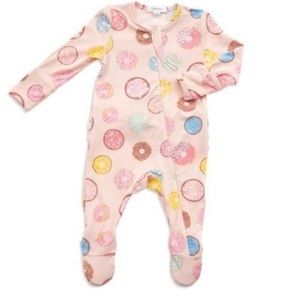 Donuts Ruffle Back Zipper Footie
